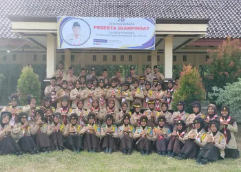 Personil Polsek Belitang II Lakukan Pengamanan Upacara Pembukaan Perkemahan di Desa Sumber  Rahayu