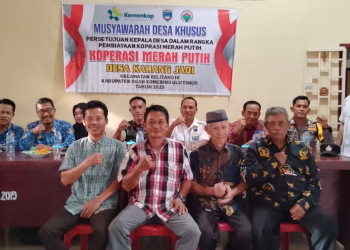 Bhabinkamtibmas Polsek Belitang III Hadiri Musrenbang Desa Karang Jadi